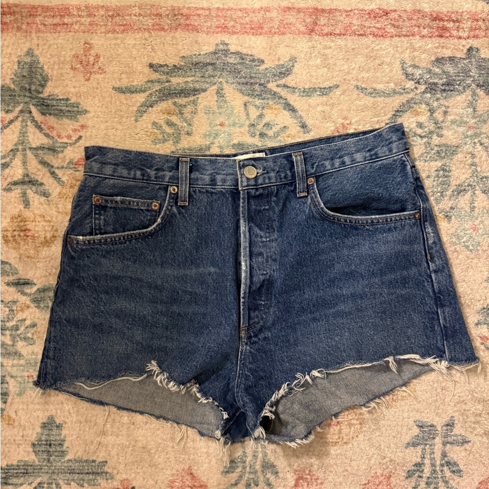 Agolde Dark Blue Jean Shorts